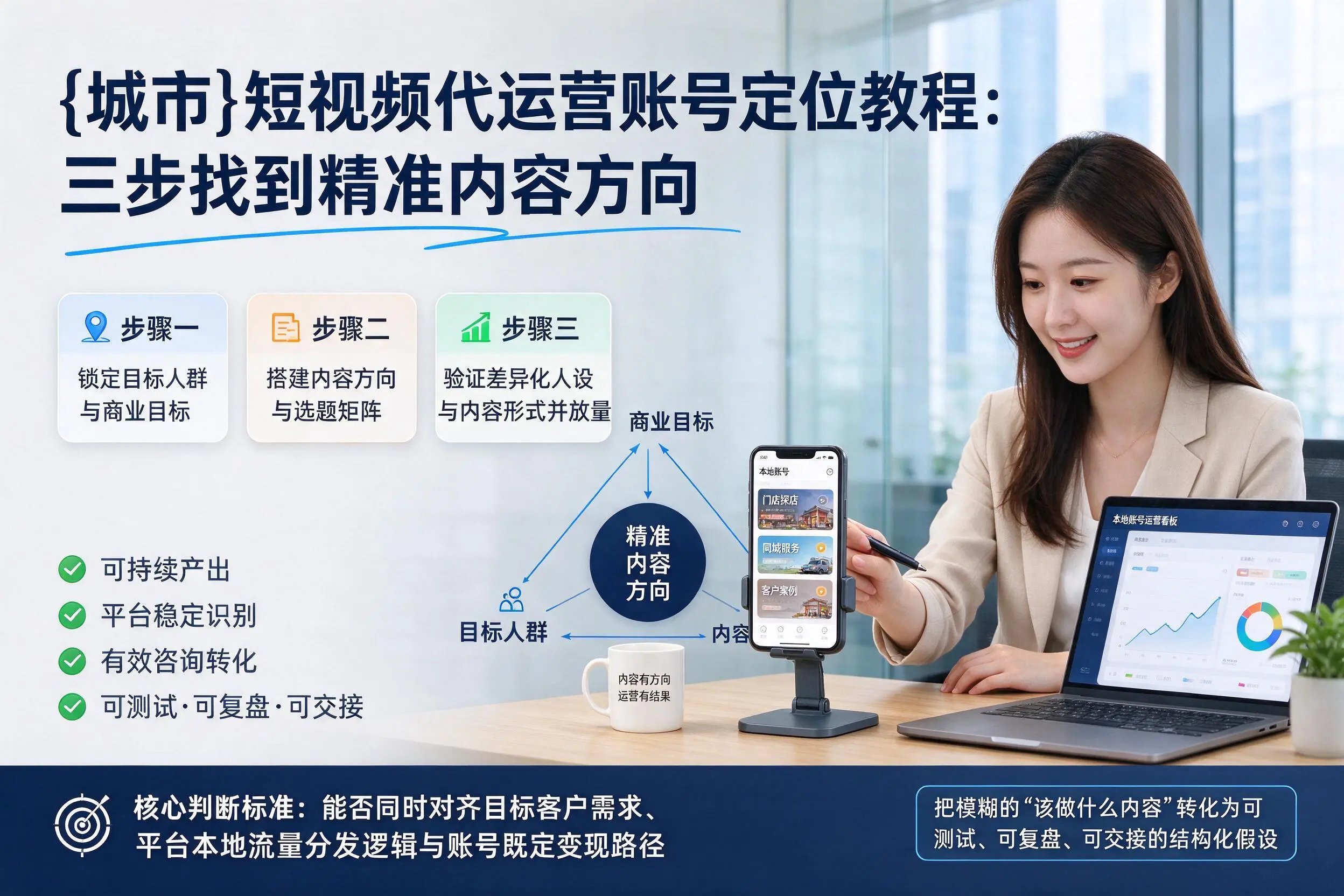 邢台短视频代运营账号定位教程：三步找到精准内容方向