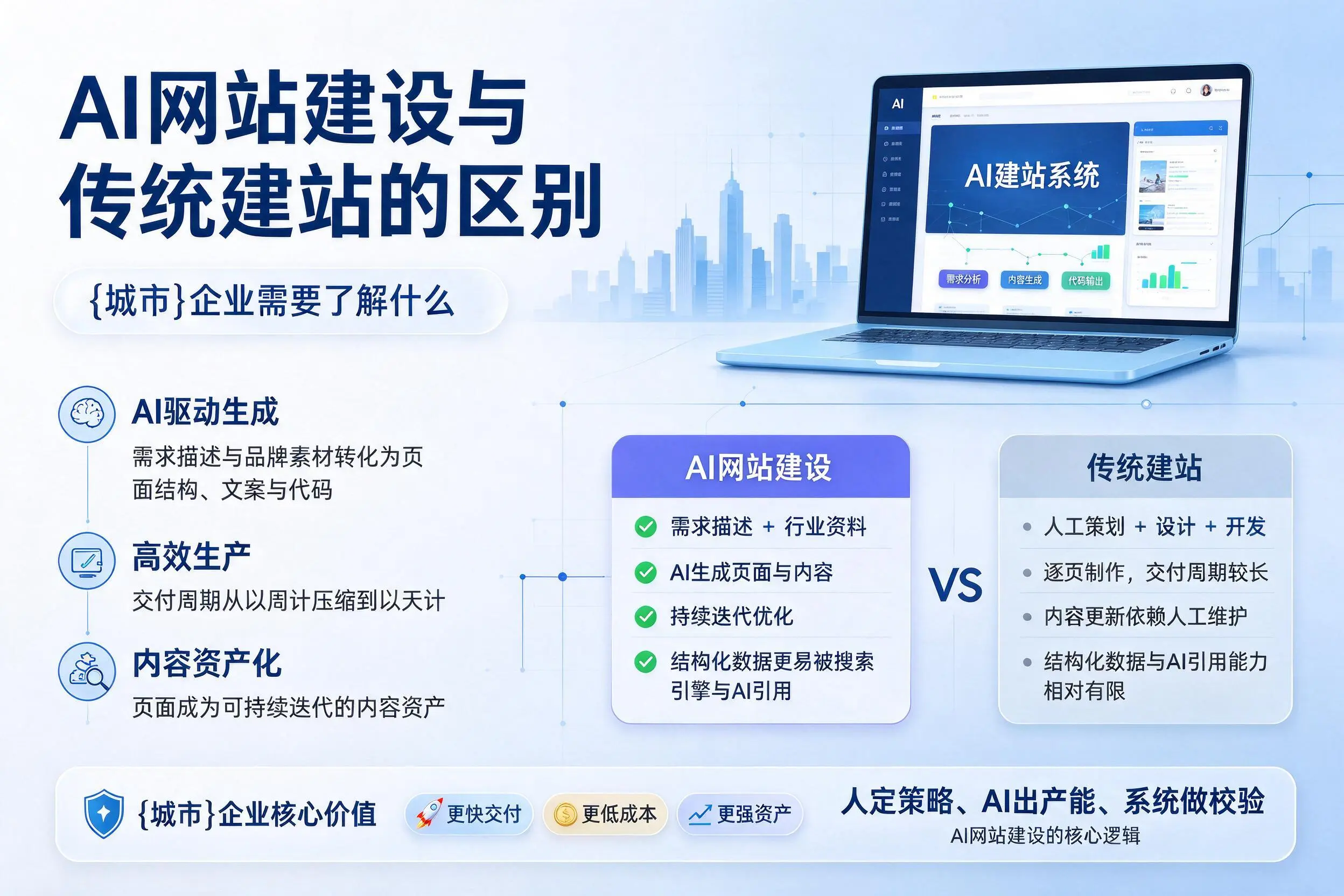 AI网站建设与传统建站的区别，邢台企业需要了解什么