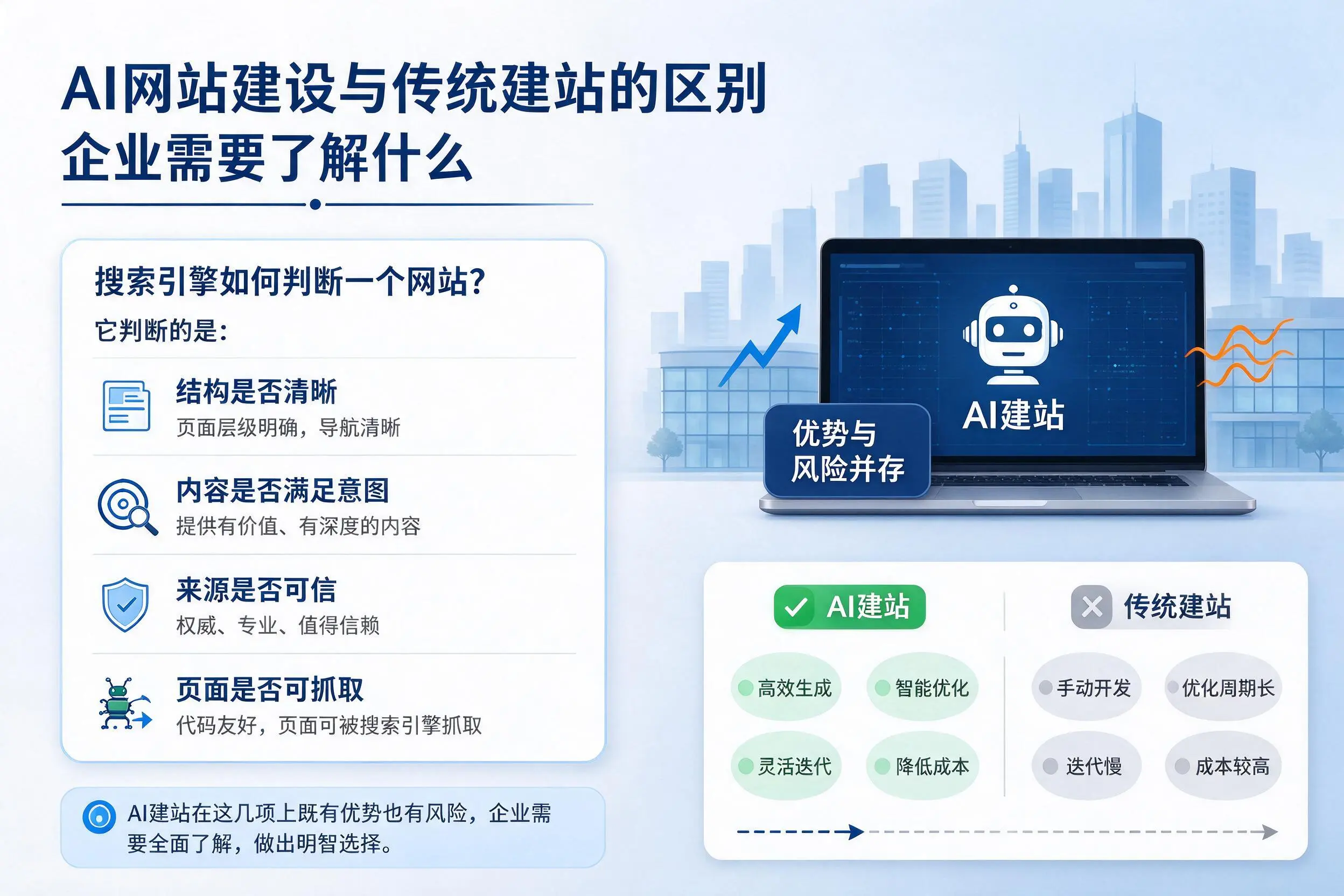 AI网站建设与传统建站的区别，邢台企业需要了解什么