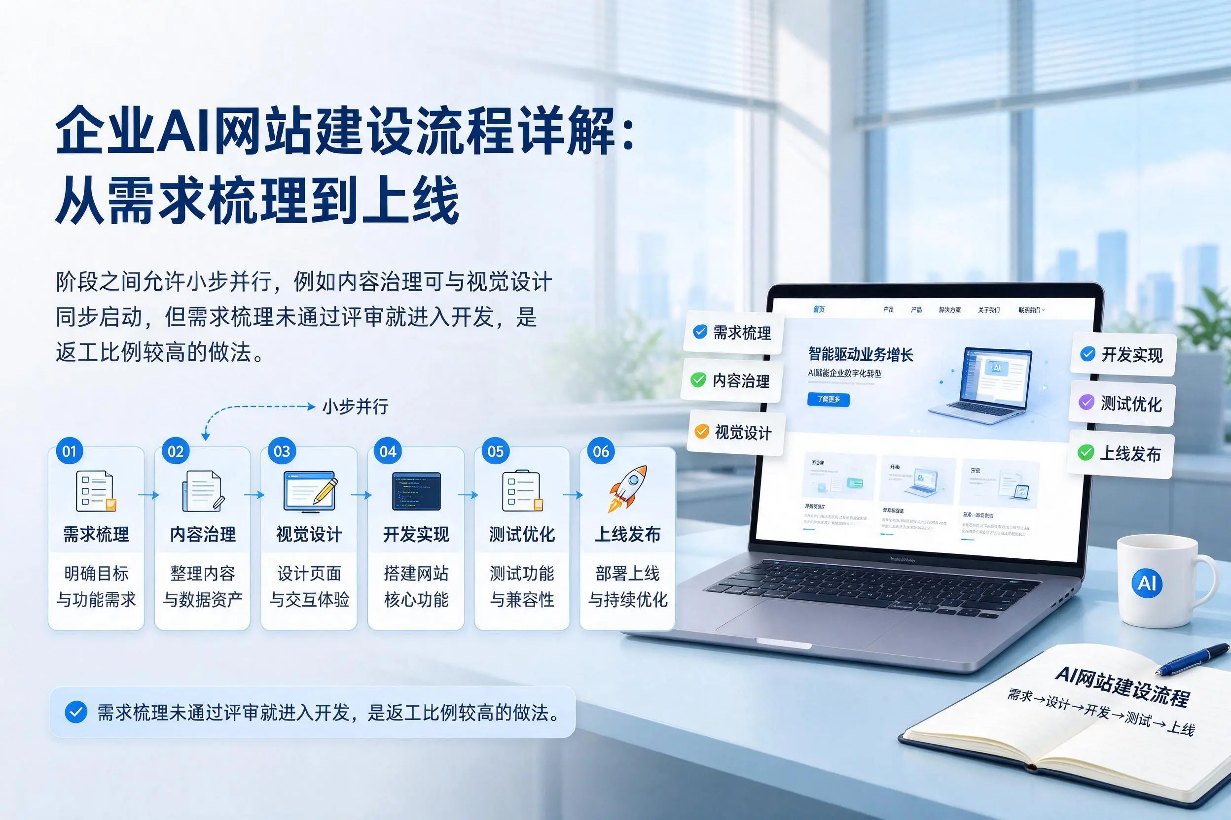 邢台企业AI网站建设流程详解：从需求梳理到上线