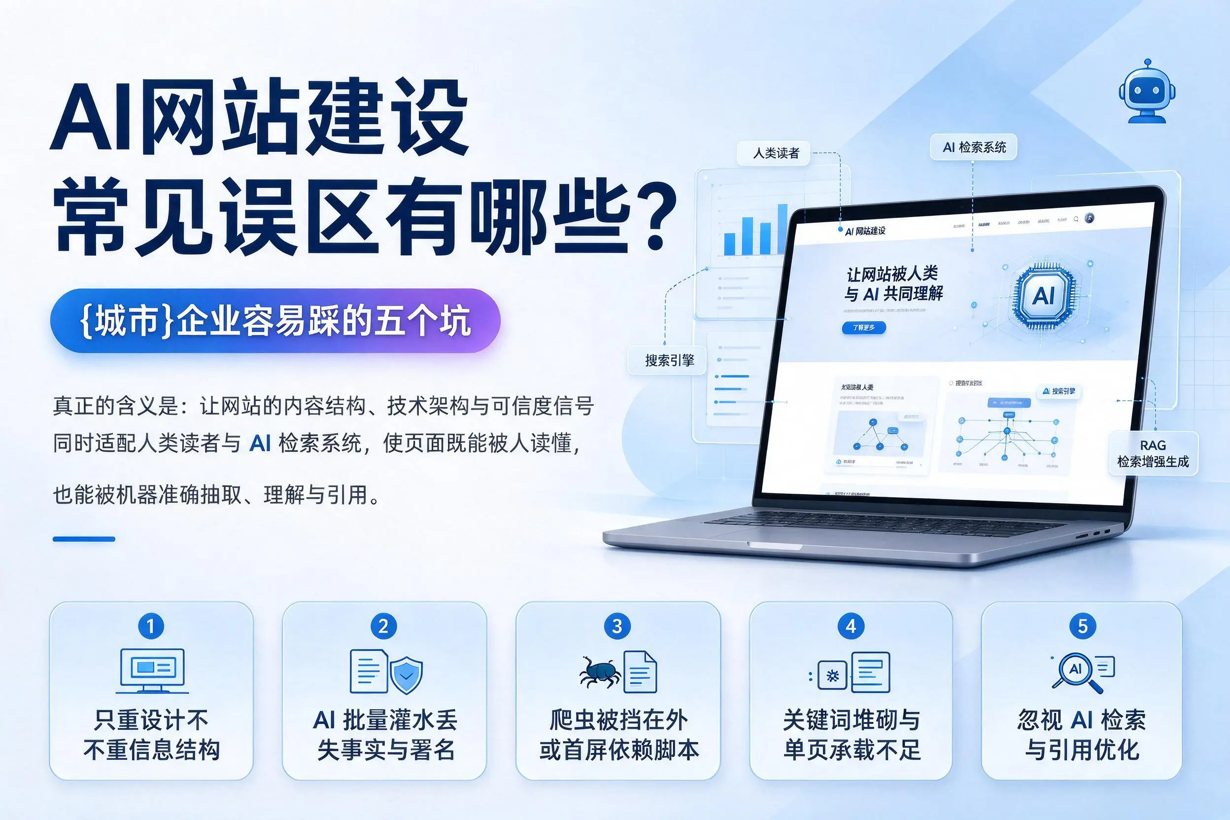 AI网站建设常见误区有哪些?邢台企业容易踩的五个坑