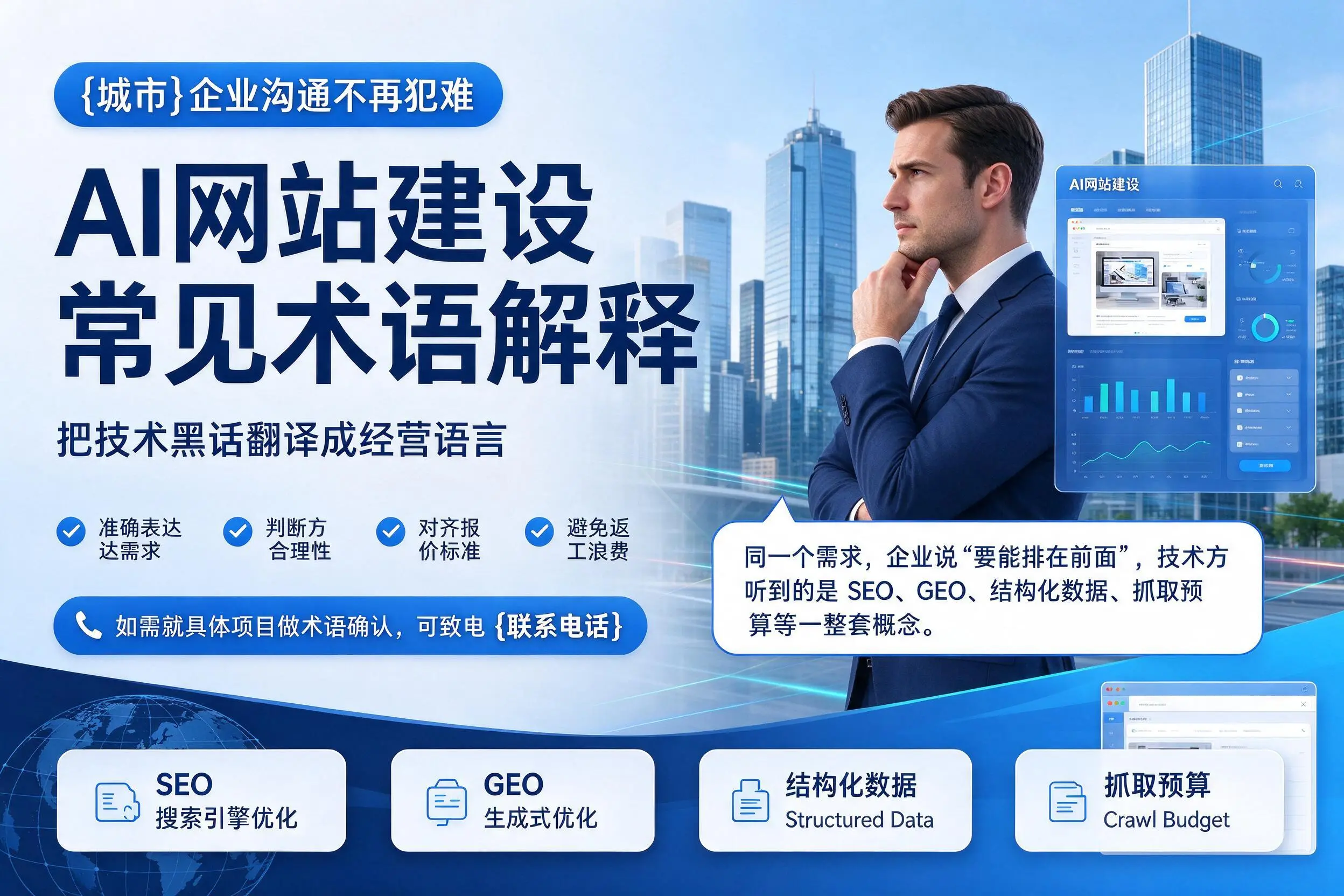 AI网站建设常见术语解释，邢台企业沟通不再犯难